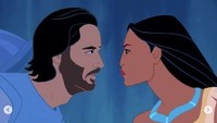 Keanu tampak begitu serasi dengan Pocahontas. Dok. Instagram/crystal.ro