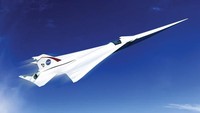 Meski produksinya masih jauh, Lockheed Martin menggaet NASA untuk membuat pesawat X-59 Quiet SuperSonic Technology X yang lebih tenang dan tak meledak-ledak (NASA/CNN)