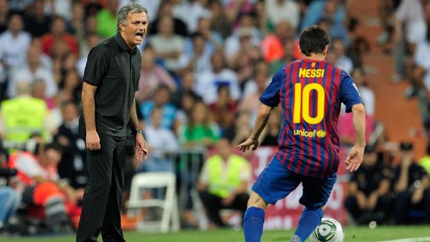 Jose Mourinho urung melatih Lionel Messi.