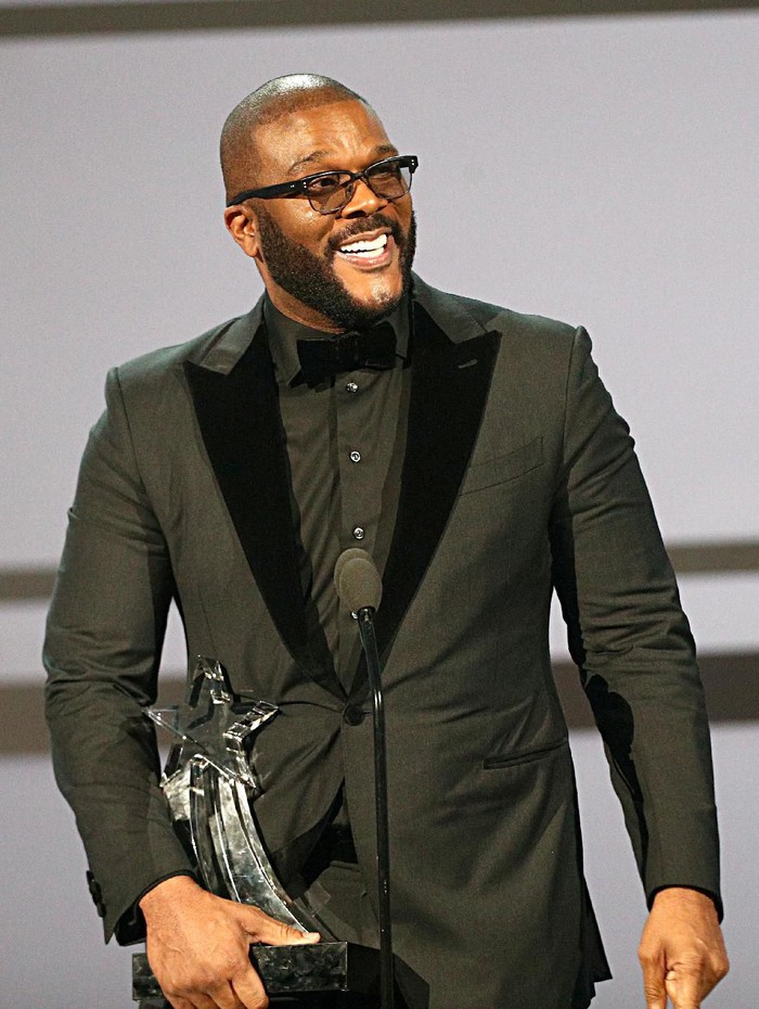 LOS ANGELES, CALIFORNIA - JUNE 23: Tyler Perry accepts the Ultimate Icon Award onstage at the 2019 BET Awards at Microsoft Theater on June 23, 2019 in Los Angeles, California. (Photo by Frederick M. Brown/Getty Images for BET)