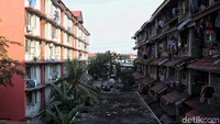 Penampakan rusunawa jelang direlokasi.