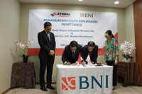 Penandatanganan kerja sama BNI dan Global Unidos Co. Ltd atau Kyodai Remittance.