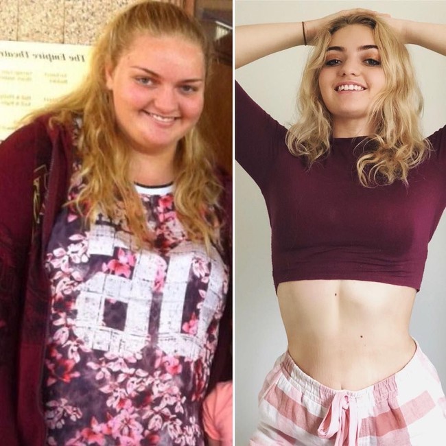 Berat badan Josie Desgrand melambung hingga 127 kg ketika berusia 16 tahun. Sering di-bully teman-temannya, Josie pun mulai tidak menyukai penampilannya sendiri. Setelah itu, ia bertekad untuk mengurangi 60 kg bobot tubuh dalam waktu 12 bulan. Foto: Instagram @nolongerfatjosie
