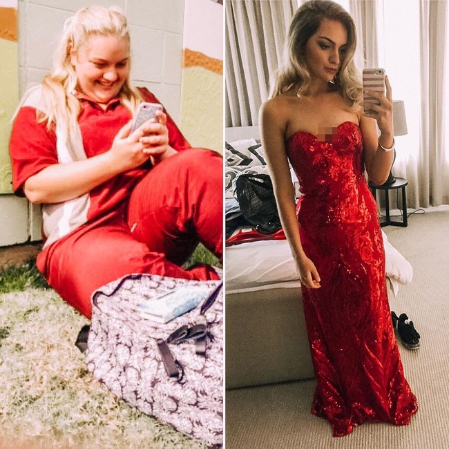 Selain karena di-bully dan kurang menyukai penampilannya, penurunan berat badan juga termotivasi keinginan memakai dress cantik saat kelulusan SMA. Beberapa waktu lalu, ia pun tampil menawan dengan gaun merah yang membentuk tubuh rampingnya. Foto: Instagram @nolongerfatjosie