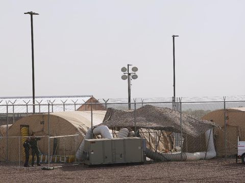 Situasi di fasilitas perbatasan AS di Clint, Texas