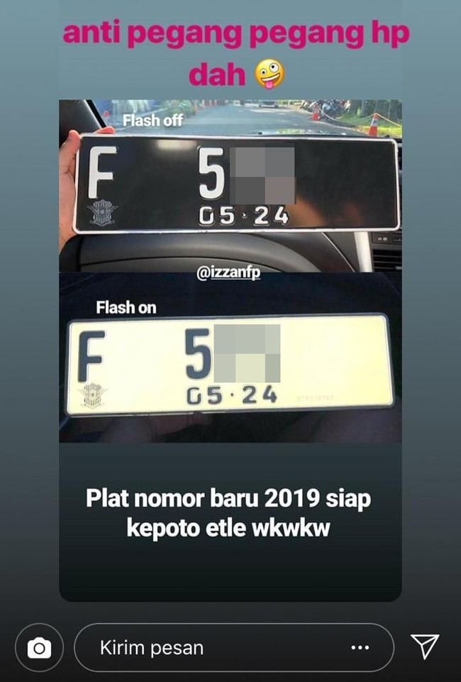 Pelat Nomor Putih untuk Dukung Tilang CCTV