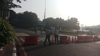 Direktorat Lalu Lintas Polda Metro Jaya sudah menyiapkan rekayasa lalu lintas. Rekayasa lalu lintas itu bersifat situasional, namun beberapa ruas jalan sudah ditutup pihak kepolisian per hari ini. (Foto: Farih Maulana Sidik/detikcom)
