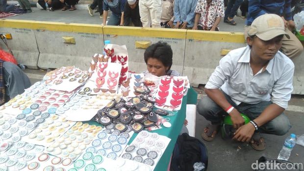 Pedagang di lokasi aksi kawal MK.