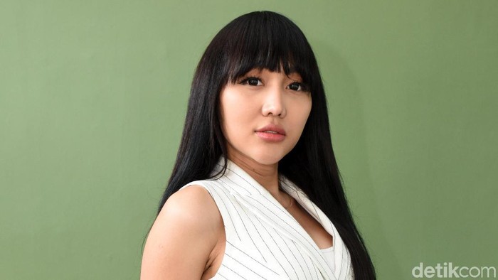 Lucinta Luna saat ditemui di kawasan Cilandak.