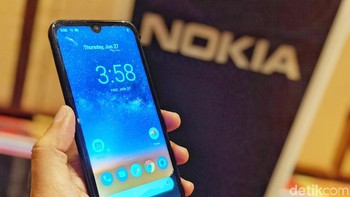 Nokia 2.2 menawarkan bentang layar 5,71 inch dengan aspect ratio 19:9. (Foto: detikINET/Adi Fida Rahman)