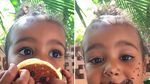 Keren Stylish Ini Gaya Makan North West yang Hobi Makan Es Krim dan Kue
