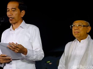 Saat Maruf dan JK Gantian Dampingi Jokowi Pidato Usai Putusan MK