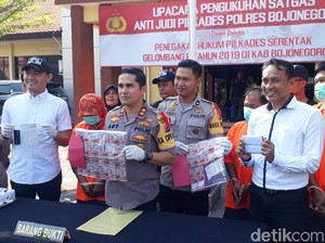 Tiga Pelaku Perjudian Pilkades di Bojonegoro Ditangkap
