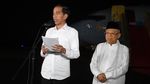 Saat Jokowi-Maruf Respons Putusan MK di Depan Pesawat Kepresidenan
