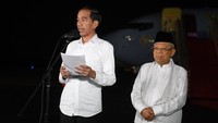 Joko Widodo (Jokowi) menyebut putusan Mahkamah Konstitusi (MK) sebagai putusan yang final. Jokowi meminta semua pihak menghormati putusan MK. Wahyu Putro A/Antara Foto.