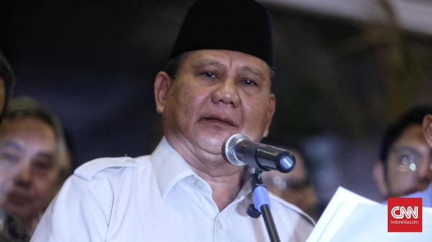 Capres 02 Prabowo Subianto mengaku menghormati putusan MK meski tak mengucapkan selamat kepada Jokowi-Ma'ruf.