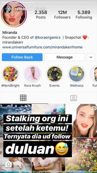 Baru Mau Follow, Raline Shah Kalah Start dari Miranda Kerr