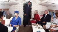  Mereka memakai layar lebar berupa TV tabung dengan pelengkap penutup telinga sebagai headset berteknologi stetoskop (AirlineRatings.com/CNN)