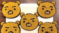 Kepala Winnie the Pooh pun tampil menarik jadi roti di tangan Izuyo. Siapa yang mau sarapan pakai roti unik ini? Foto: Twitter izumickey0719