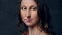 Seorang seniman asal Porto, Portugal membuat foto Mona Lisa yang tampil bak remaja saat ini. Dok. Instagram/untitled.save