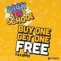 Payless kembali menawarkan promo menarik kali ini terkait tahun ajaran baru sekolah. Sejumlah pilihan sepatu dan backpack yang cocok untuk dipakai anak hadir dengan promo Buy 1 Get 1. Penawaran ini berlaku di seluruh gerai Payless hingga 14 Juli mendatang. Foto: Instagram