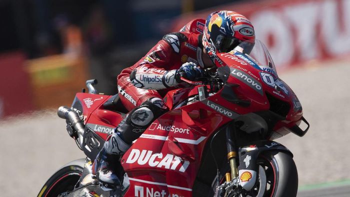 Andrea Dovizioso cukup puas dengan laju Desmosedici di hari pertama MotoGP Belanda. (Foto: Mirco Lazzari gp/Getty Images)
