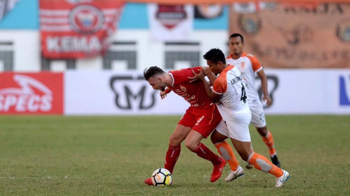 Marko Simic saat Persija Jakarta melawan Borneo FC di Piala Indonesia. (Foto: Antara Foto)