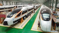 Perusahaan itu adalah CRRC Changchun Railway Vehicles, salah satu produsen kereta peluru terbesar di China yang berpusat di Changchun, Provinsi Jilin, China. Foto: Dok. Xinhua/Zhang Nan
