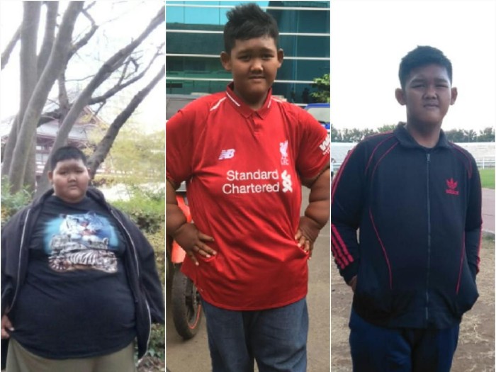 Tranformasi Aria mengikis berat badan semula yang mencapai 192 kilogram, hingga menjadi 87 kilogram.
