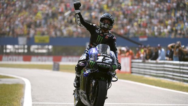 Maverick Vinales jadi pemenang di MotoGP Belanda.