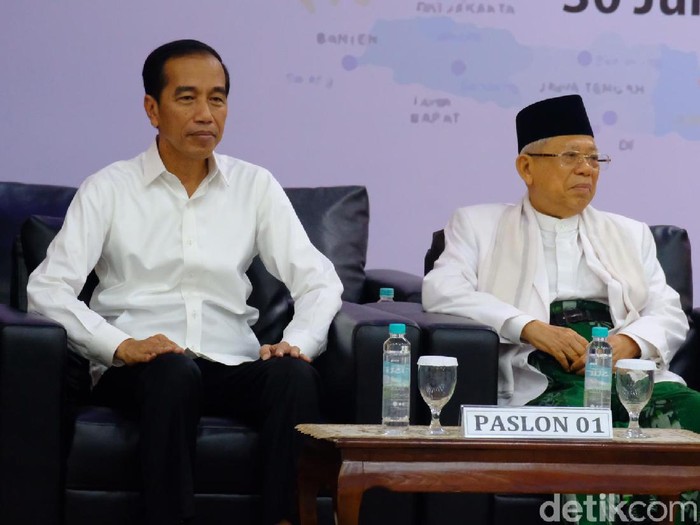 Jokowi dan Maruf di KPU (Andhika/detikcom)