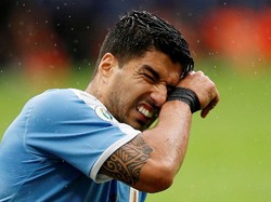 Suarez menangis saat Peru merayakan keberhasilannya ke semifinal. Luisa Gonzalez/Reuters.