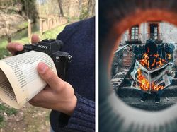 Potret Framing Menawan Pakai Barang di Sekitaran