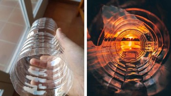 Jangan buru-buru buang botol plastik bekas minuman kamu. Jika ada momen yang pas, benda tersebut bisa mendukung hasil foto kamu. Foto: Instagram/jordi.koalitic