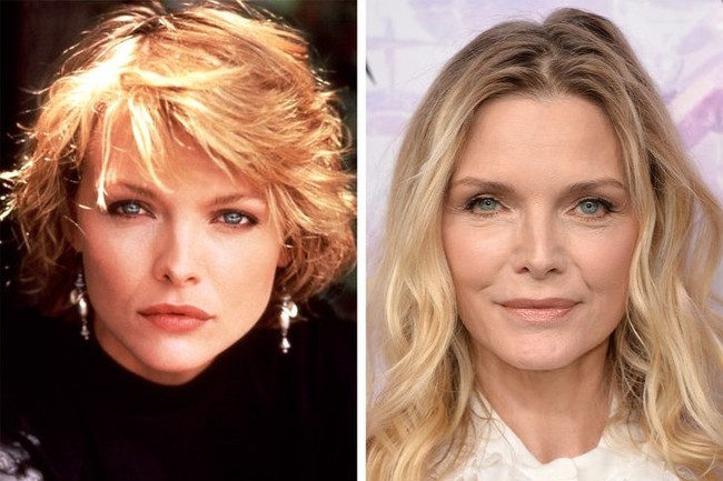 Aktris Michelle Pfeiffer dikenal dengan bibir seksi yang khas dan mata hijau nan indah. Kini setelah menginjak usia 61 tahun, pesona kecantikannya tak luntur. Foto: Dok. Brightside