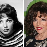 Joan Collins memiliki kecantikan khas yang membuatnya jadi ikon di era 50-an, bahkan sampai sekarang. Salah satu gayanya yang tak berubah adalah rambut brunette yang ditata berponi dan bervolume. Foto: Dok. Brightside