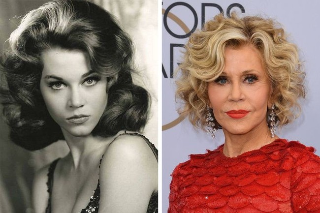 Lahir pada 21 Desember 1937, Jane Fonda jadi salah satu aktris paling populer di era 50-an. Ia pun merupakan ikon kecantikan dan gaya hidup berkat tatapan mata seksinya. Foto: Dok. Brightside