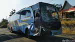 Begini Kondisi Truk dan Bus yang Adu Banteng di Ciamis