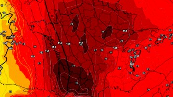 Gelombang panas di Eropa sungguh intens sampai-sampai peta cuaca di Perancis seperti teriakan kematian, tulis netizen ini. Foto: istimewa