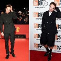 Entah karena merasa canggung di depan fotografer, Robert Pattinson sering kali tertangkap kamera memainkan rambutnya ketika dipotret. Foto: Getty Images