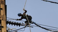 Dalam tugasnya mereka melakukan reconductoring yaitu pembaruan konduktor yang usianya sudah terlalu lama.