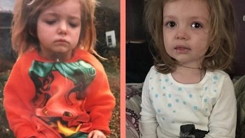 Kala tingkah ibu dan anak tak berbeda jauh saat masa kecil. (Foto: Brightside)