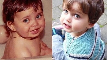 Bapak dan anak ketika masih kecil sudah sama-sama lucu menggemaskan. (Foto: Brightside)