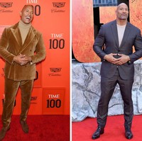 Dwayne Johnson dengan kedua tangan saling menggenggam di depan perut. Foto: Getty Images
