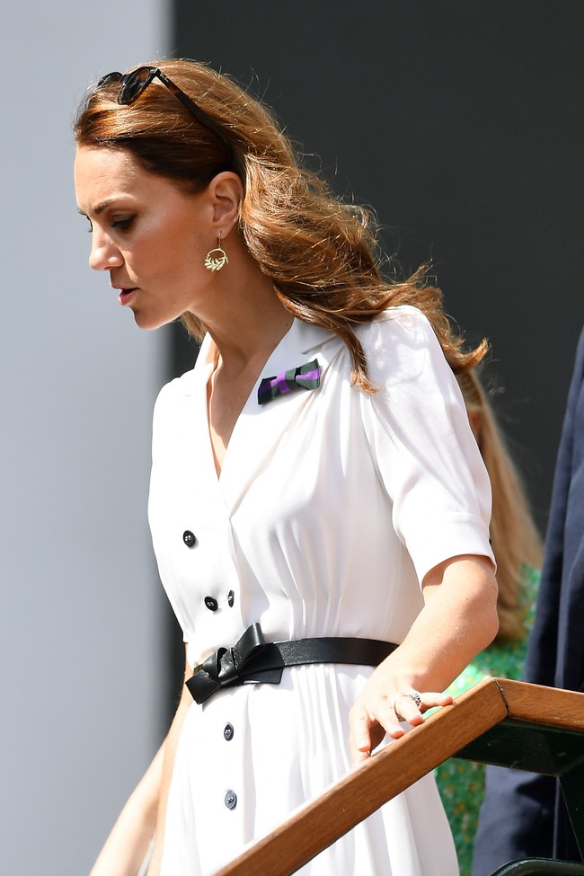 Kedatangan Kate Middleton ke satu-satunya grand slam tenis lapangan rumput di dunia itu karena perannya sebagai penanggung jawab Lawn Tennis Association. (Foto: Mike Hewitt/Getty Images)