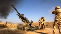 Pada Tahun 2002, artileri terbaru ini digunakan tentara Amerika untuk latihan menembak. Scott Nelson/Getty Images.