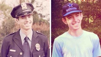 Ayah dan anak ketika sama-sama berusia 20 tahun. (Foto: Brightside)