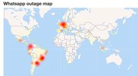 Peta laporan tumbangnya WhatsApp (Down Detector)