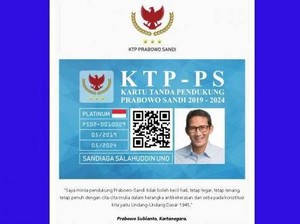 Tak Ada Otorisasi dalam Ajakan Bikin KTP Prabowo-Sandi
