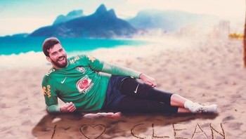 Alisson ini memang sangat suka clean sheet sepertinya. Foto: Twitter/Squawka